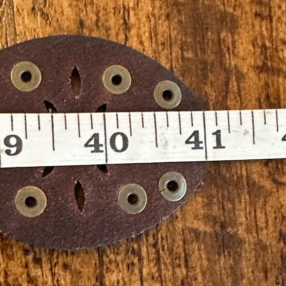 Liz Claiborne | Vintage Cutout Leather Boho Western Brass Buckle Belt, M